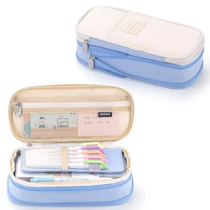 South Korea Cute Pencil Case Drop-down Stretchable Canvas - Image 20