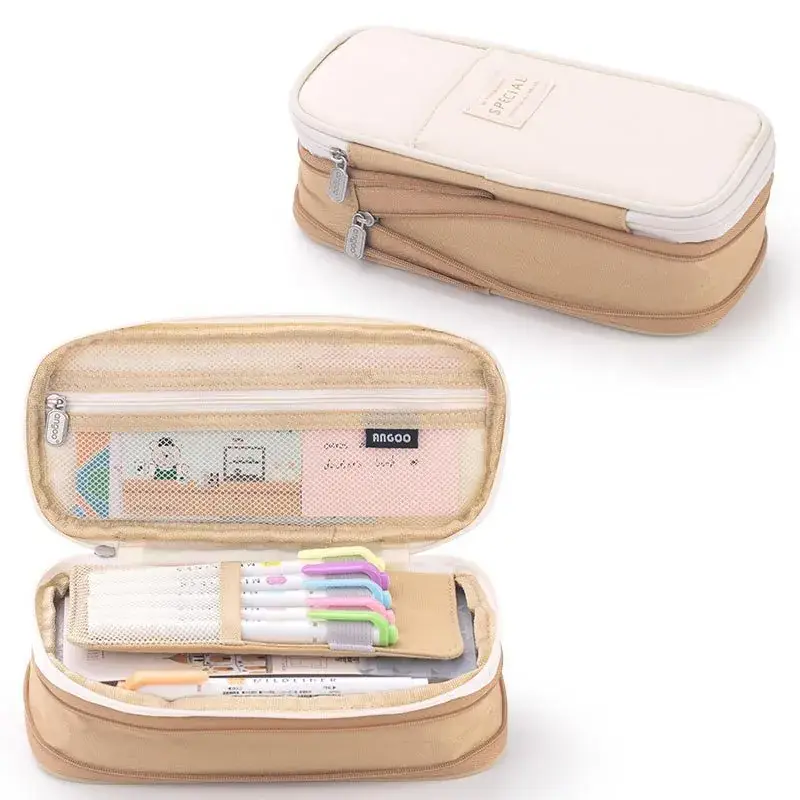 South Korea Cute Pencil Case Drop-down Stretchable Canvas - Image 21