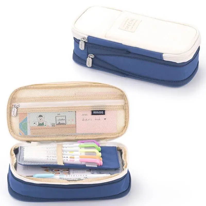 South Korea Cute Pencil Case Drop-down Stretchable Canvas - Image 22