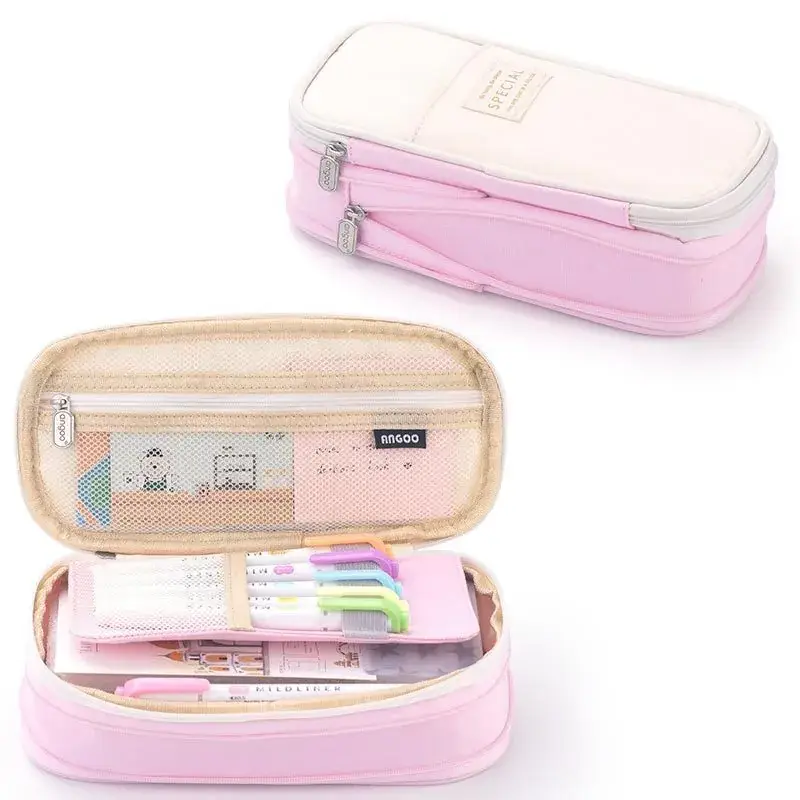 South Korea Cute Pencil Case Drop-down Stretchable Canvas - Image 23
