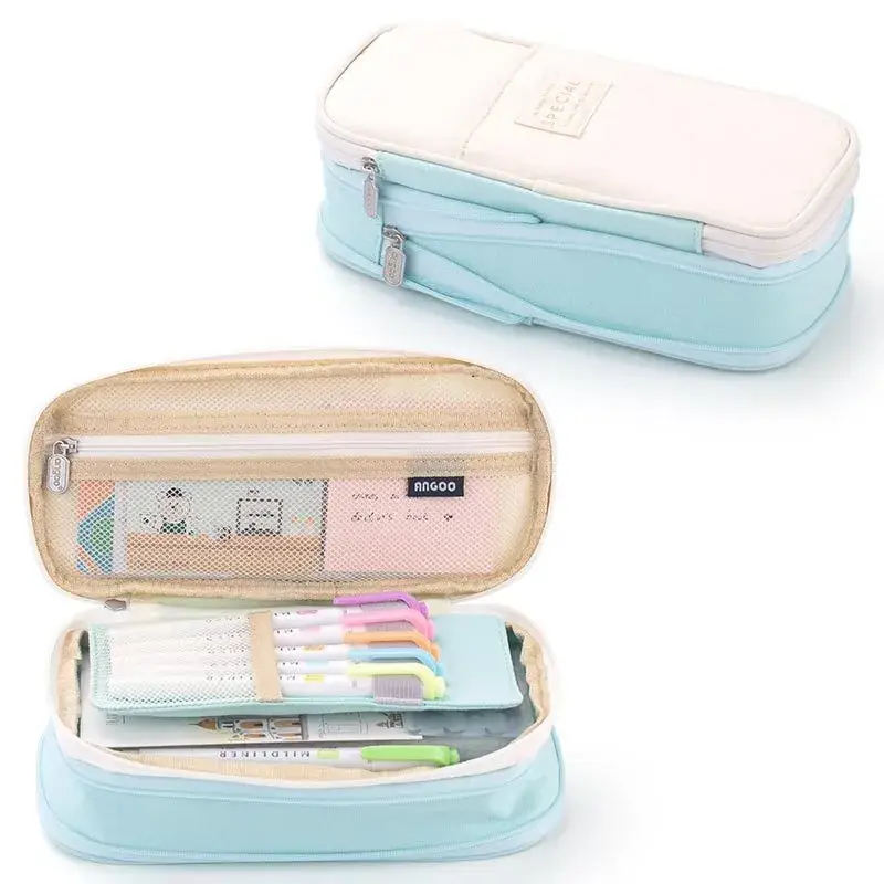 South Korea Cute Pencil Case Drop-down Stretchable Canvas - Image 25
