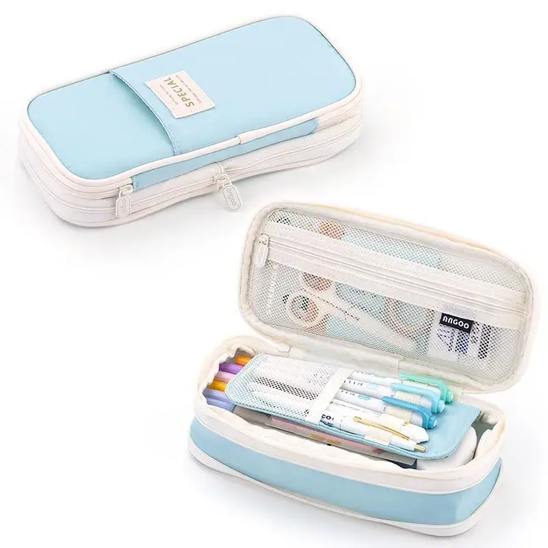 South Korea Cute Pencil Case Drop-down Stretchable Canvas - Image 27