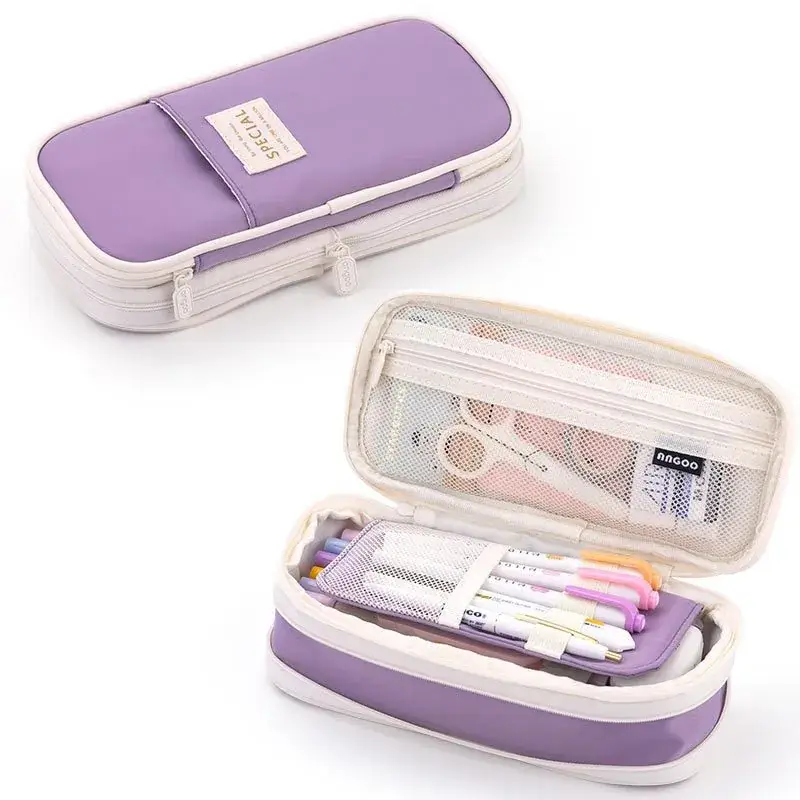 South Korea Cute Pencil Case Drop-down Stretchable Canvas - Image 29