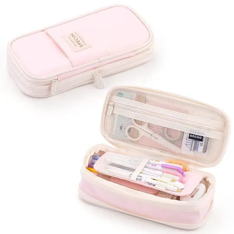 South Korea Cute Pencil Case Drop-down Stretchable Canvas - Image 30