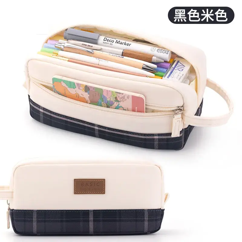 South Korea Cute Pencil Case Drop-down Stretchable Canvas - Image 47