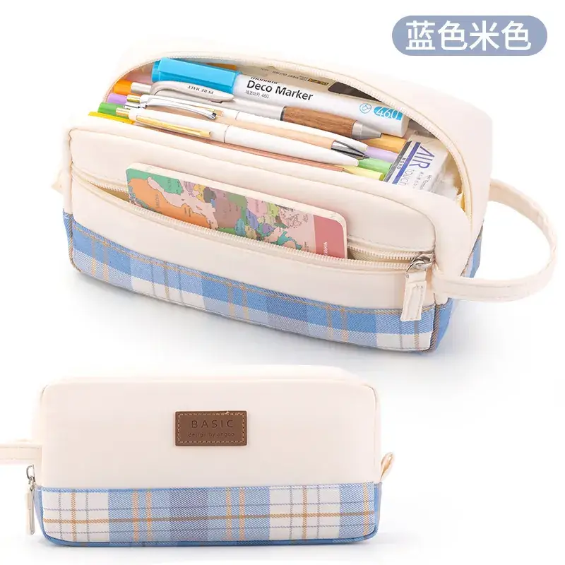 South Korea Cute Pencil Case Drop-down Stretchable Canvas - Image 48