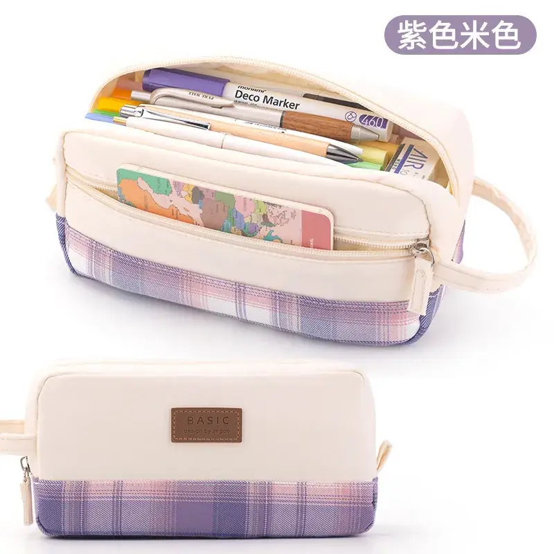 South Korea Cute Pencil Case Drop-down Stretchable Canvas - Image 51