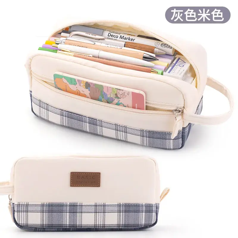 South Korea Cute Pencil Case Drop-down Stretchable Canvas - Image 52