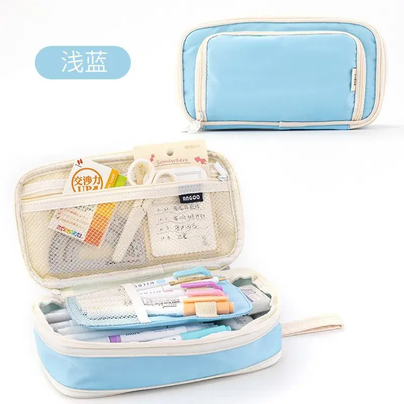 South Korea Cute Pencil Case Drop-down Stretchable Canvas - Image 54