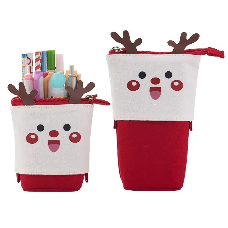 South Korea Cute Pencil Case Drop-down Stretchable Canvas - Image 6