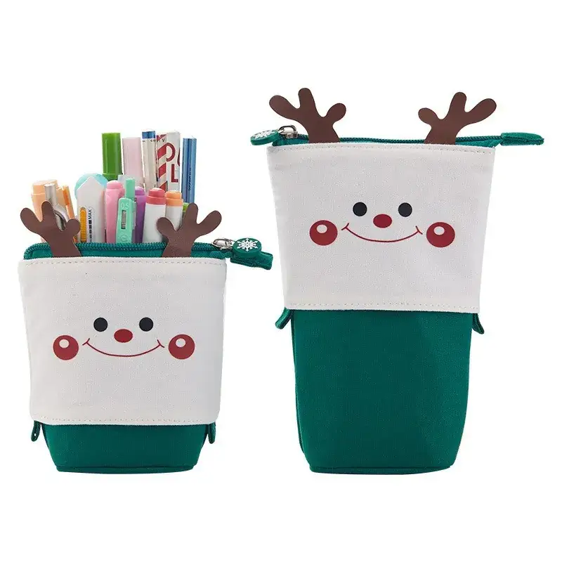South Korea Cute Pencil Case Drop-down Stretchable Canvas - Image 7
