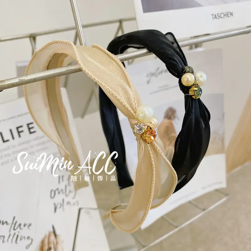Organza Pearl Hair Tie with Fairy Design