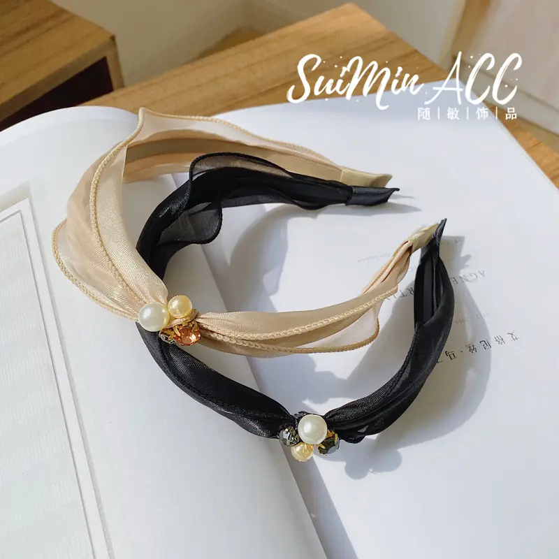 Organza Pearl Hair Tie with Fairy Design