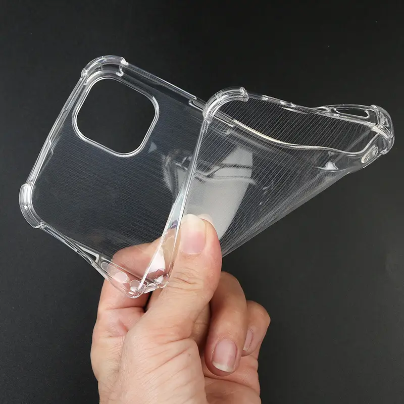 Transparent Four-Corner Mobile Phone Case for iPhone 14/13 - Image 3