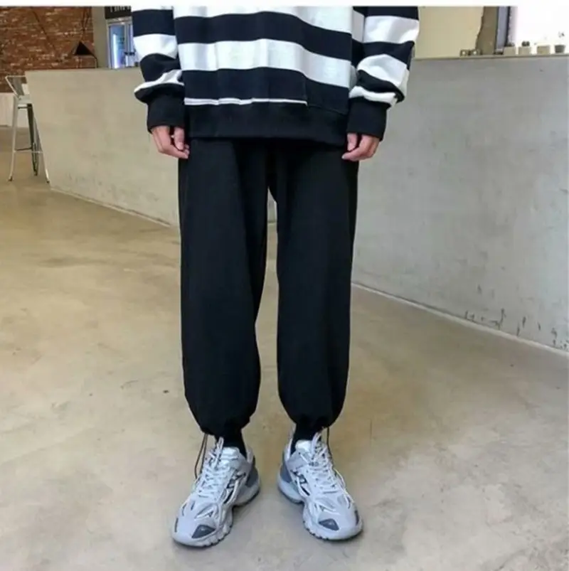 Men's Grey Loose Fit Casual Pants Large Size - Image 7