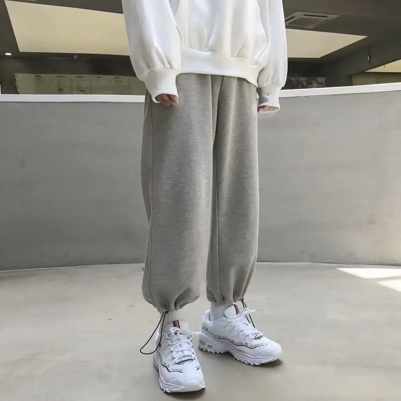 Men's Grey Loose Fit Casual Pants Large Size - Image 2