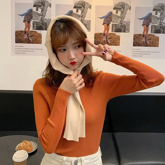 Women Long Sleeve Knitted Turtleneck Top with Slim Fit Pants - Image 13