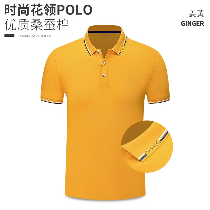 Men Orange Polo T-Shirt Summer Party Wear - Image 9