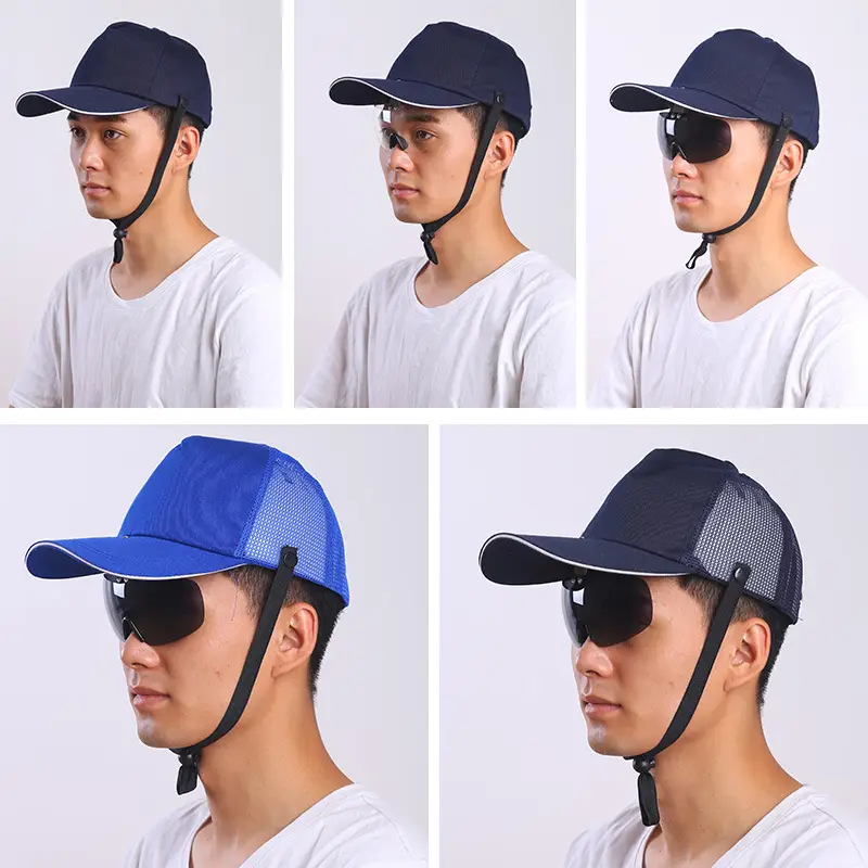 Red Baseball Cap with Goggles & Safety Strap - Image 4