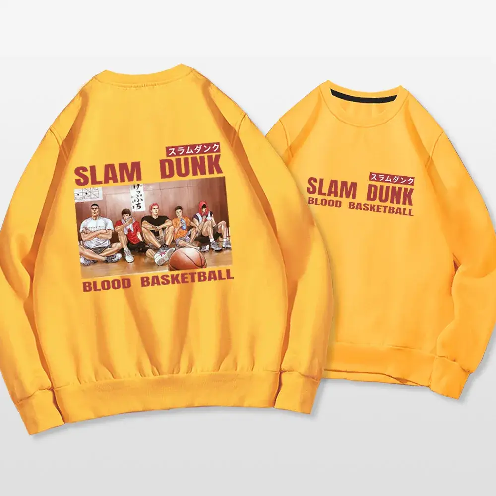 Slam Dunk Sweatshirt Set Men Women Black Spring Autumn - Image 3