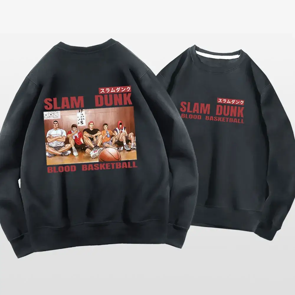 Slam Dunk Sweatshirt Set Men Women Black Spring Autumn - Image 8