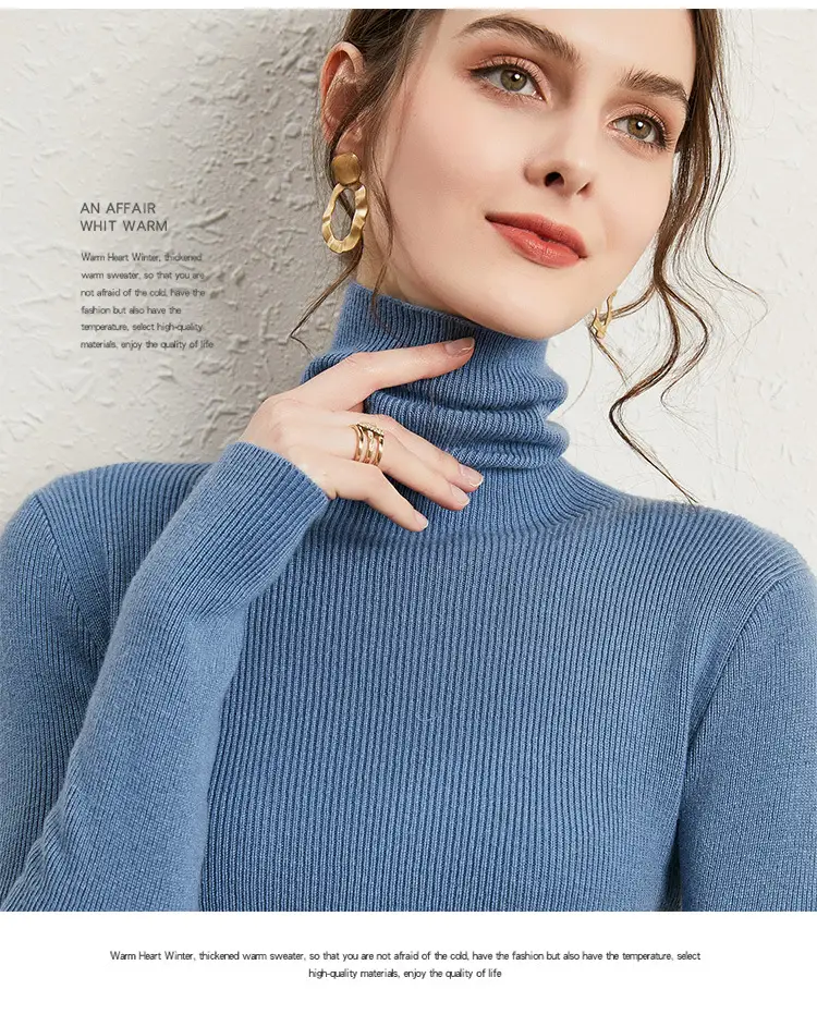 Women's Long Sleeve Pile Collar Sweater Beige — feature 28