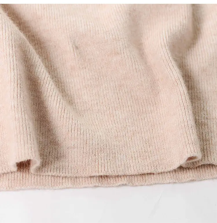 Women's Long Sleeve Pile Collar Sweater Beige — feature 46