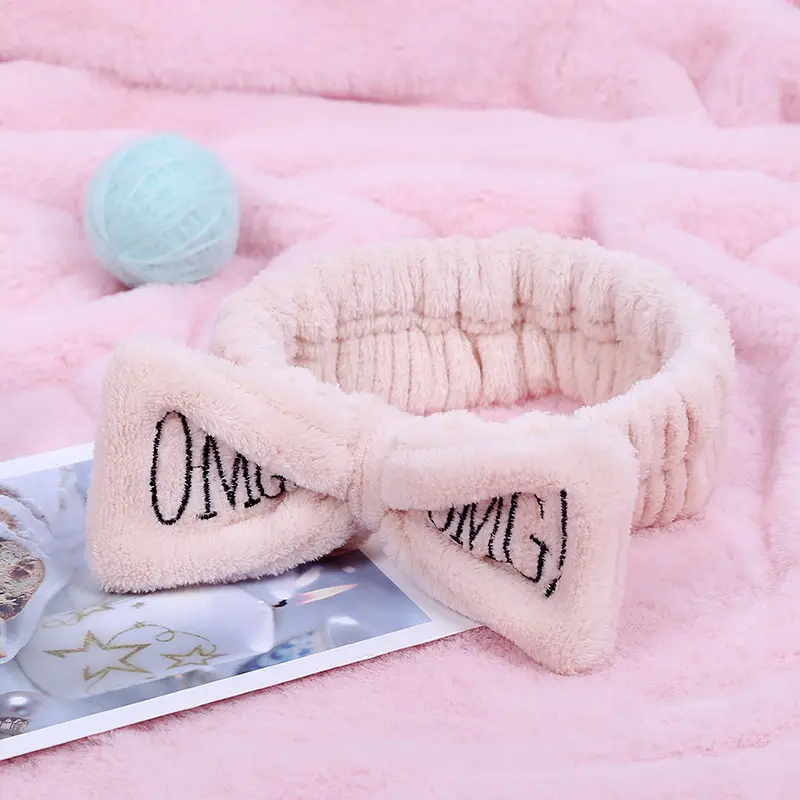 OMG Coral Fleece Headband Bow for Girls - Image 12