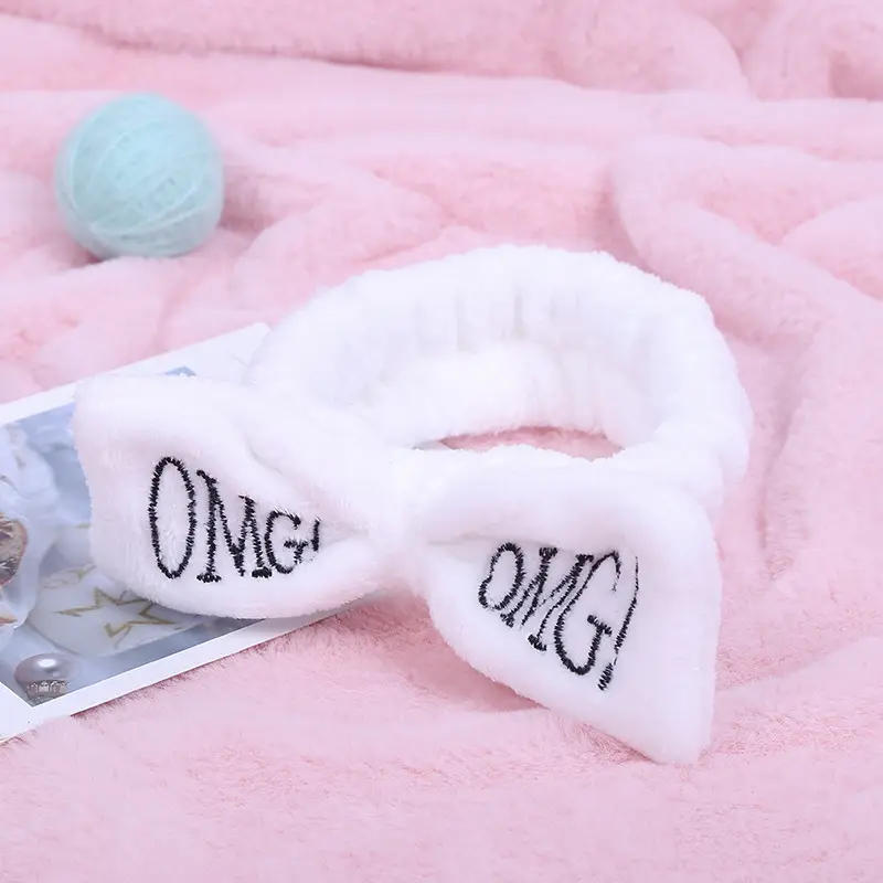 OMG Coral Fleece Headband Bow for Girls - Image 2