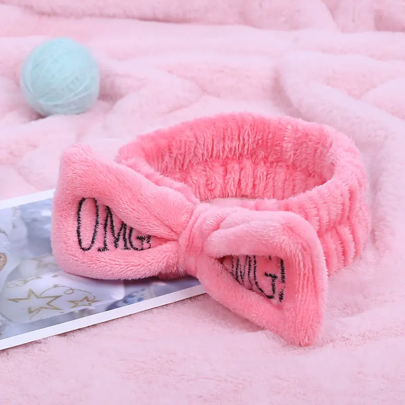 OMG Coral Fleece Headband Bow for Girls - Image 6