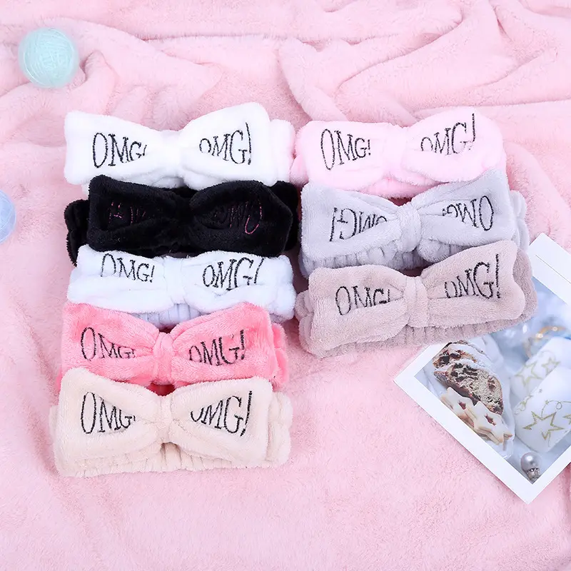 OMG Coral Fleece Headband Bow for Girls - Image 9