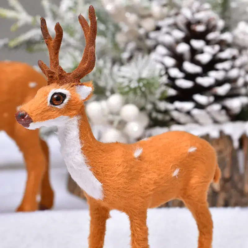 Plush Simulation Elk Deer Christmas Ornament