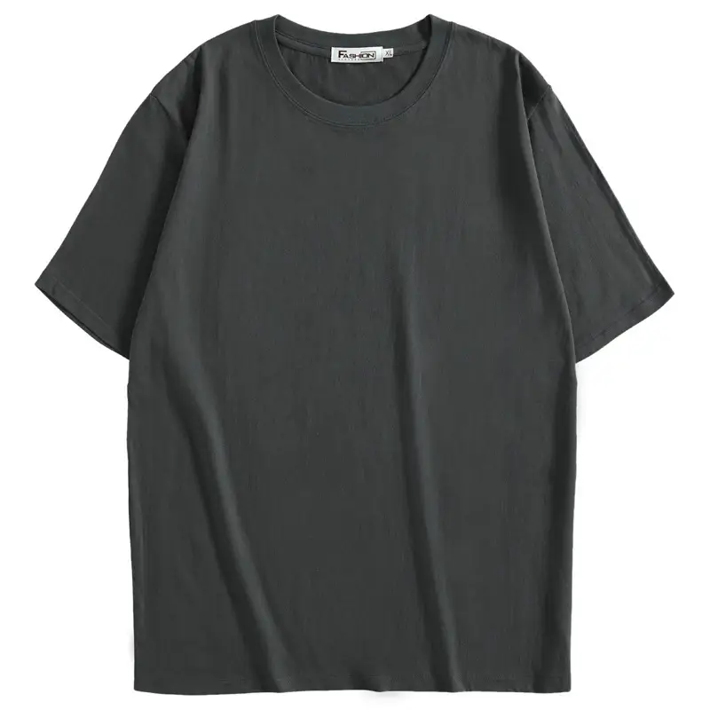 Men Black Loose T-Shirt Ice Silk Pure Cotton Summer Wear - Image 29