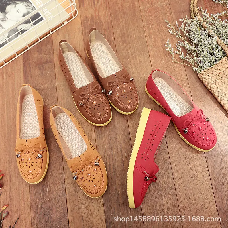 Old Beijing Cloth Shoes Women's Spring and Autumn New Non-slip Soft Bottom Milk Shoes Wear-resistant Flat Comfortable Mother Shoes Slip-on - Image 6