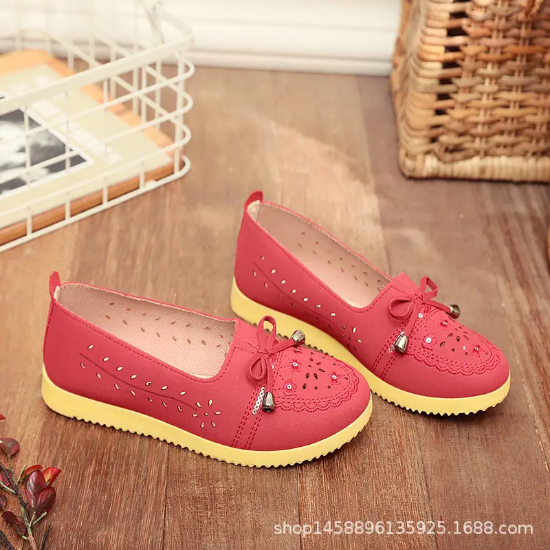 Old Beijing Cloth Shoes Women's Spring and Autumn New Non-slip Soft Bottom Milk Shoes Wear-resistant Flat Comfortable Mother Shoes Slip-on - Image 7
