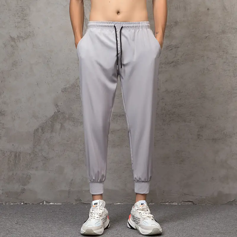 Men Korean Style Thin Summer Pants Black - Image 3