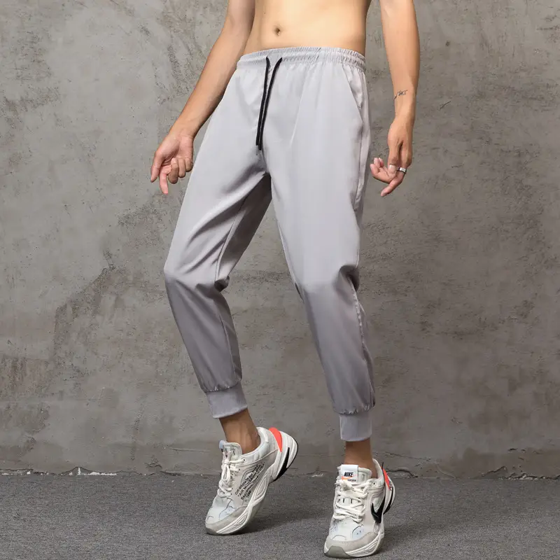 Men Korean Style Thin Summer Pants Black - Image 4