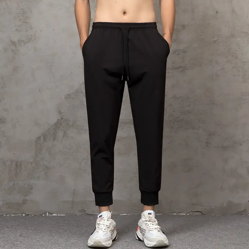 Men Korean Style Thin Summer Pants Black - Image 5