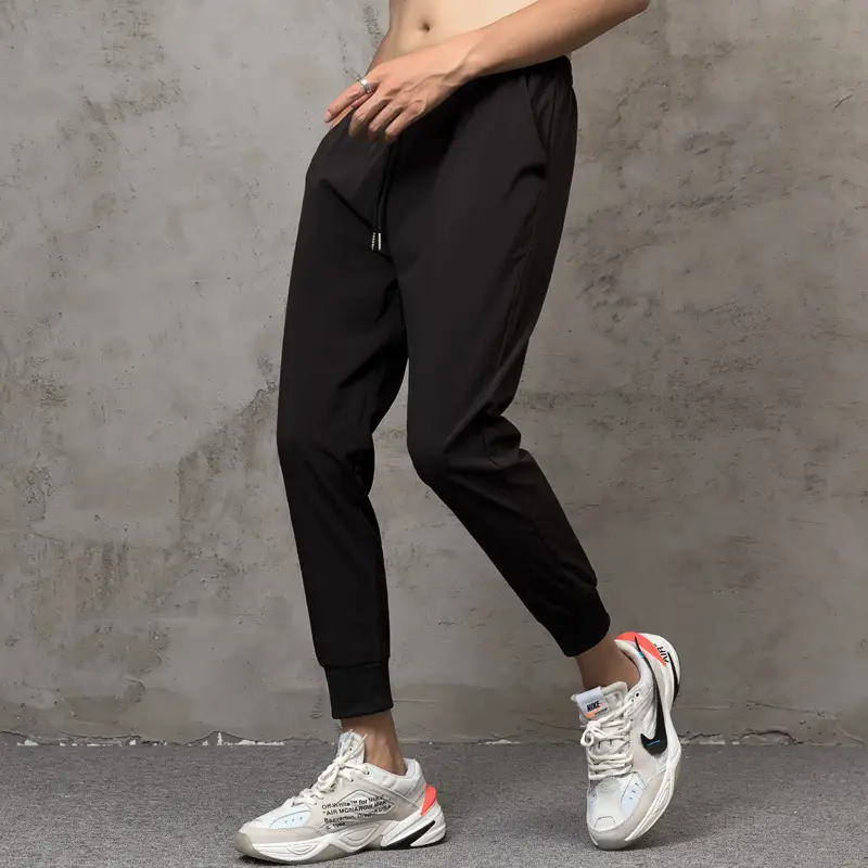Men Korean Style Thin Summer Pants Black - Image 6