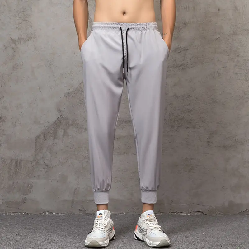 Men Korean Style Thin Summer Pants Black - Image 2
