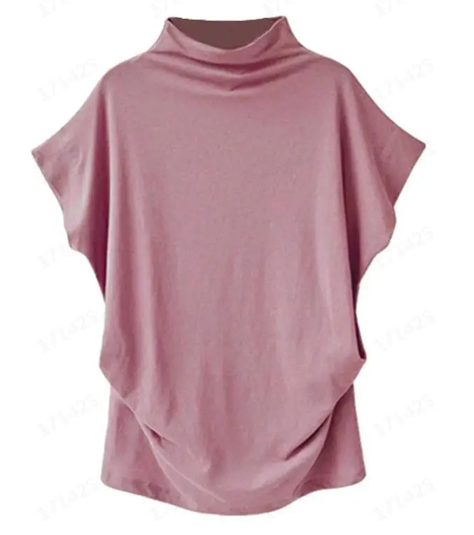 Women's Green High Collar T-Shirt Large - Image 4