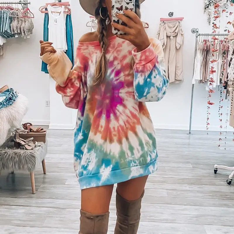2025 Tie-Dye Spiral Skirt Women's Sweater Set - Image 5