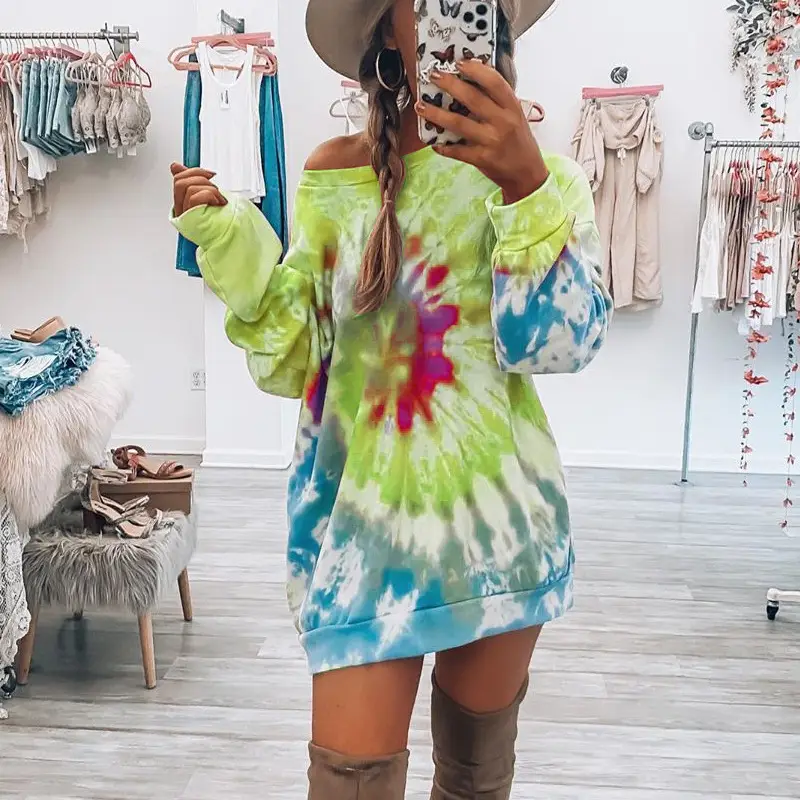 2025 Tie-Dye Spiral Skirt Women's Sweater Set - Image 6