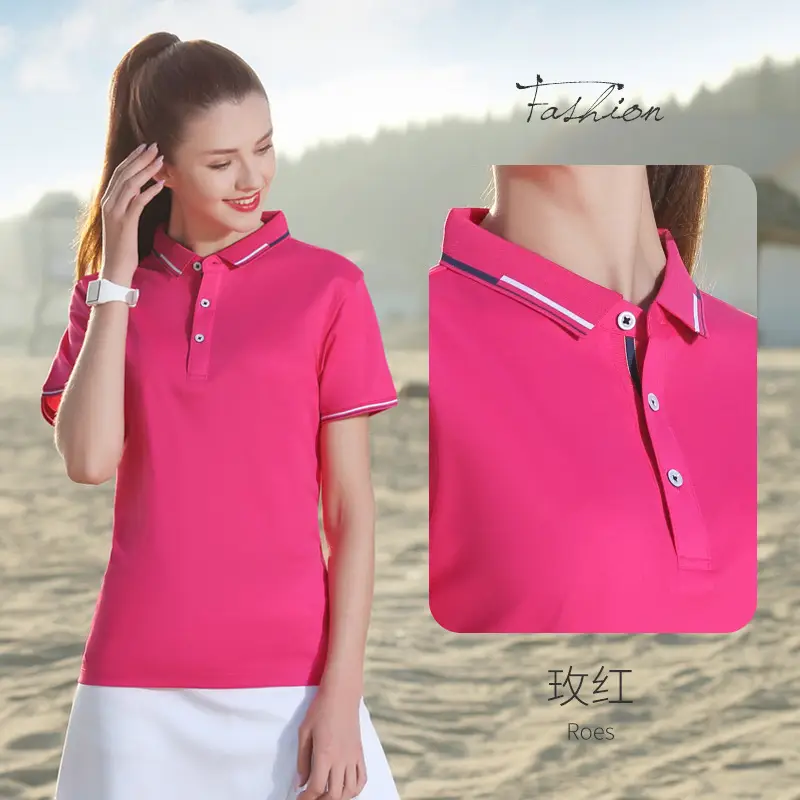 Purple Polo Short Sleeve Lapel T-Shirt - Image 11