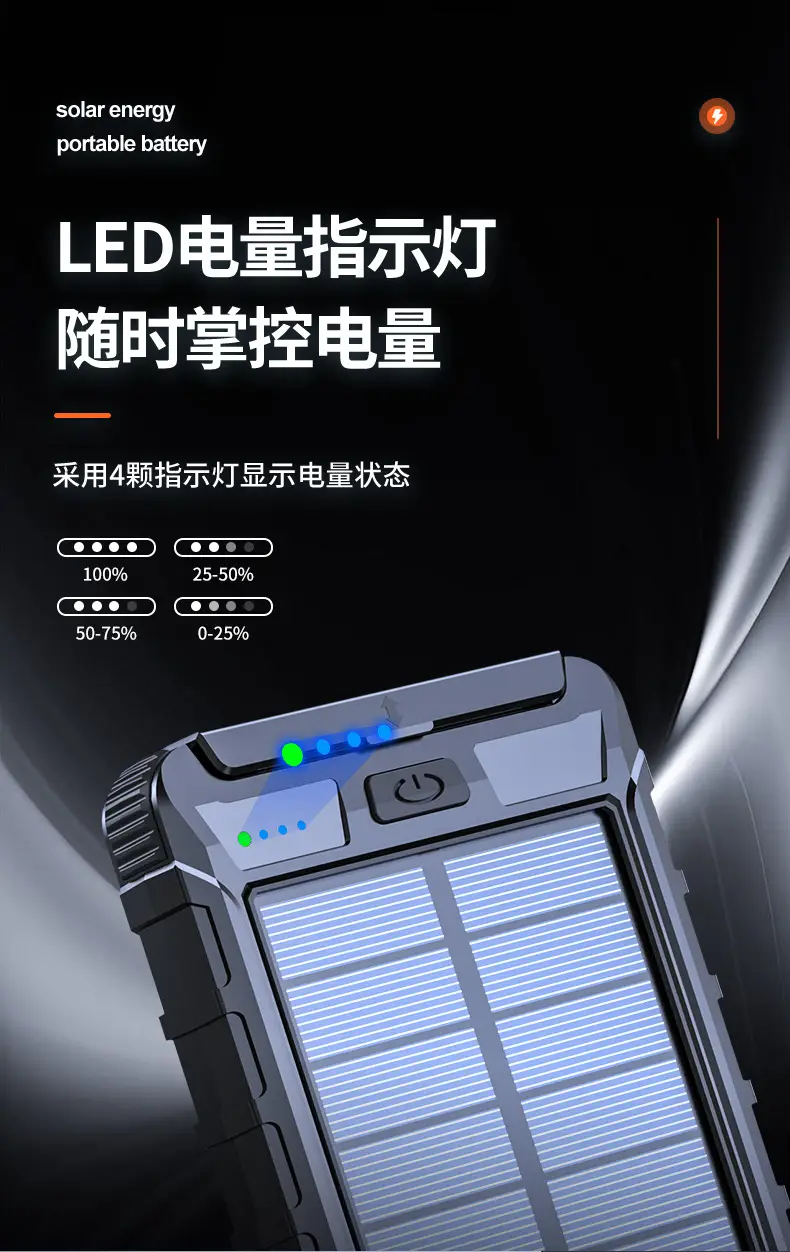 Solar Portable Power Bank with Compass — feature 6