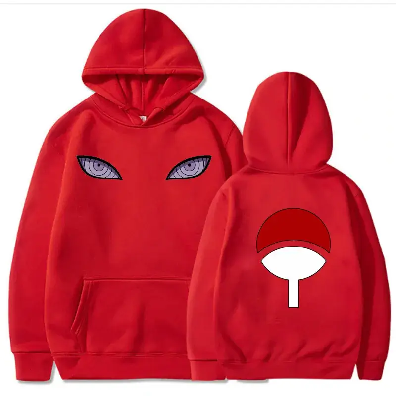 Naruto Hoodie Set Red Uchiha Eye Design Men - Image 3