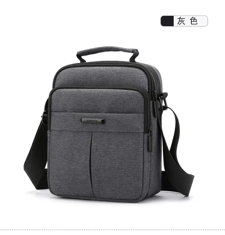 Men's Vertical Water-Repellent Crossbody Bag Black — feature 24