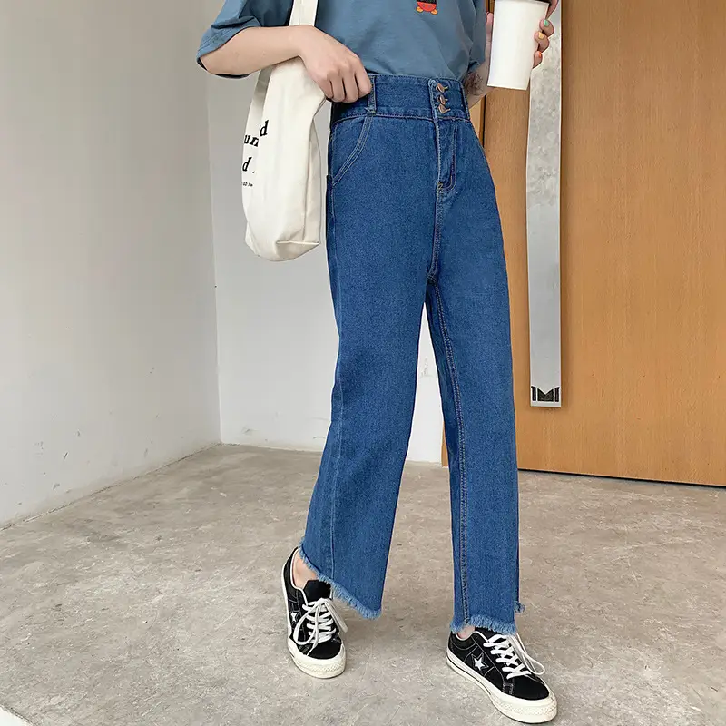 Women Jeans Wide Leg Spring Autumn Loose Fit - Image 4