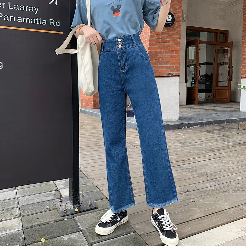 Women Jeans Wide Leg Spring Autumn Loose Fit - Image 6
