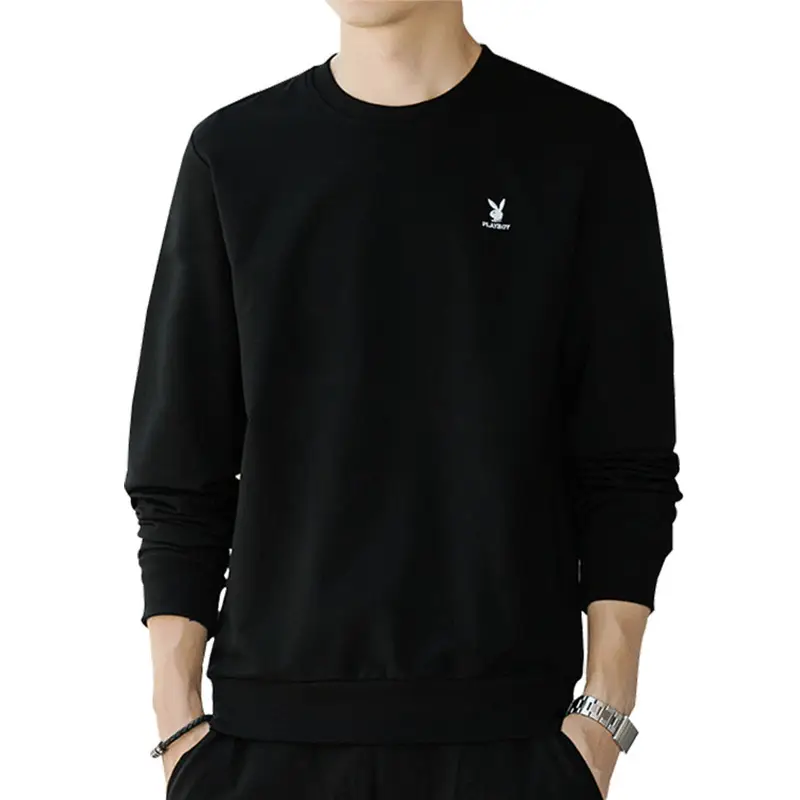 Men's White Slim Fit Sweatshirt with Logo - Image 9